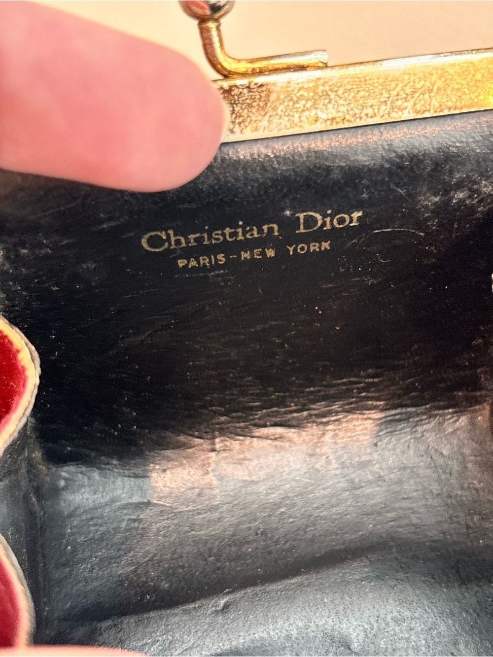 Christian Dior RARE Vintage 1970’s Oblique Monogram Kiss Lock Coin Poin Purse - Picture 12 of 16